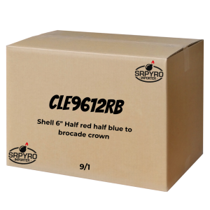 Shell 6" half red half blue to broc.crown 150mm